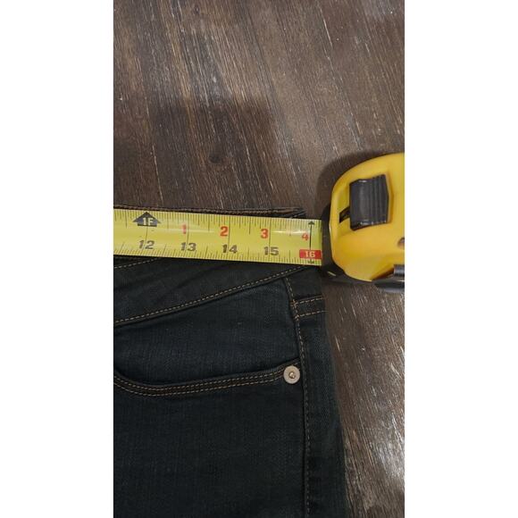 Guess Belmont Flare Women's 31 Stretch Denim Jeans Dark Wash Blue Classic Basic - Picture 3 of 9